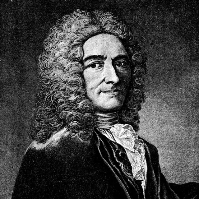 Voltaire'in portresi (François-Marie Arouet) Fransız Aydınlanma dönemi yazarı, tarihçi ve filozof