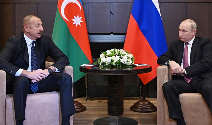 Putin ve Aliyev düşürülen uçağı görüştü