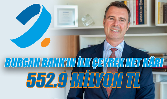 Burgan Bank'ın ilk çeyrek net kârı 552.9 milyon TL 