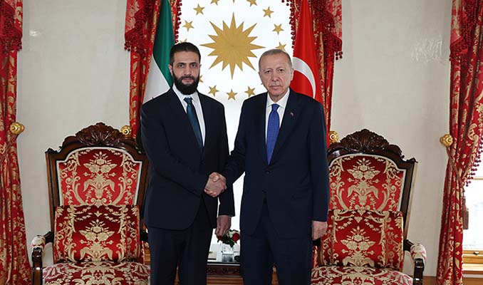 Erdoğan, Ahmed Şara’yı kabul etti