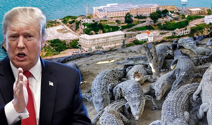 Trump'tan göçmenler için timsahlı hapishane