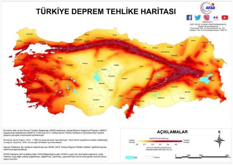 TÜRKİYE FAY HATTI HARİTASI (AFAD - MTA) 2025 MTA Diri Fay Hatları Hangi İllerden Geçiyor AFAD Türkiye Deprem Riski Haritası Sorgulama