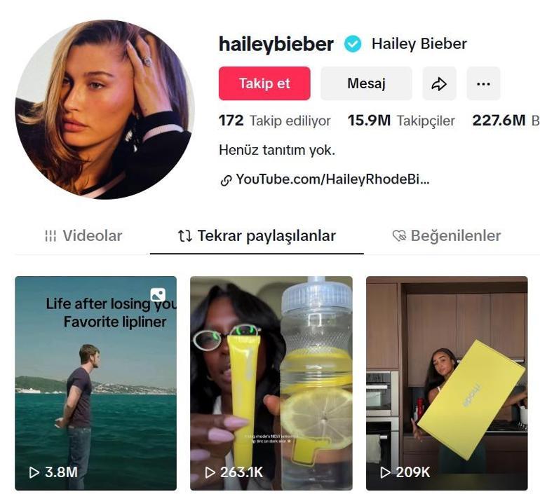 Hailey Bieberdan şaşırtan hamle Kuzey Tekinoğlunu dünyaya yaydı