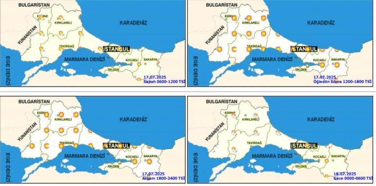 Meteorolojiden Sağanak Yağış Uyarısı 17 Temmuz Hava Durumu: 17 Temmuz İstanbul, Ankara, İzmir Hava Durumu