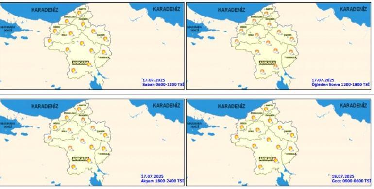 Meteorolojiden Sağanak Yağış Uyarısı 17 Temmuz Hava Durumu: 17 Temmuz İstanbul, Ankara, İzmir Hava Durumu