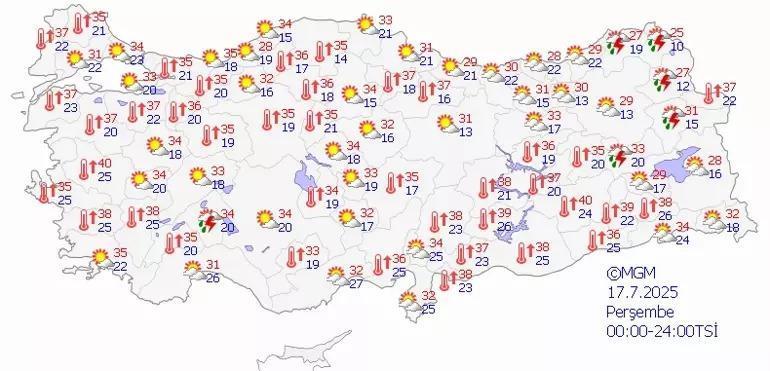 Meteorolojiden Sağanak Yağış Uyarısı 17 Temmuz Hava Durumu: 17 Temmuz İstanbul, Ankara, İzmir Hava Durumu
