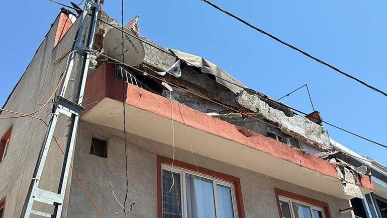 Kâğıthane’de faciadan dönüldü 3 katlı binanın balkonu çöktü