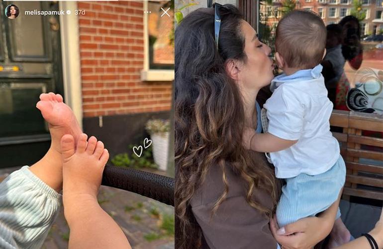 Melisa Aslı Pamuk ve oğlu Mylanın keyfi yerinde