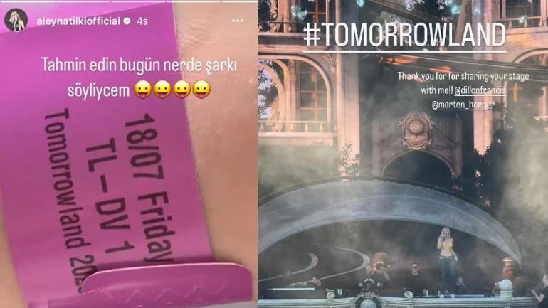 Aleyna Tilkiden Tomorrowland sürprizi Konser sonrası paylaştı: Asın bayrakları
