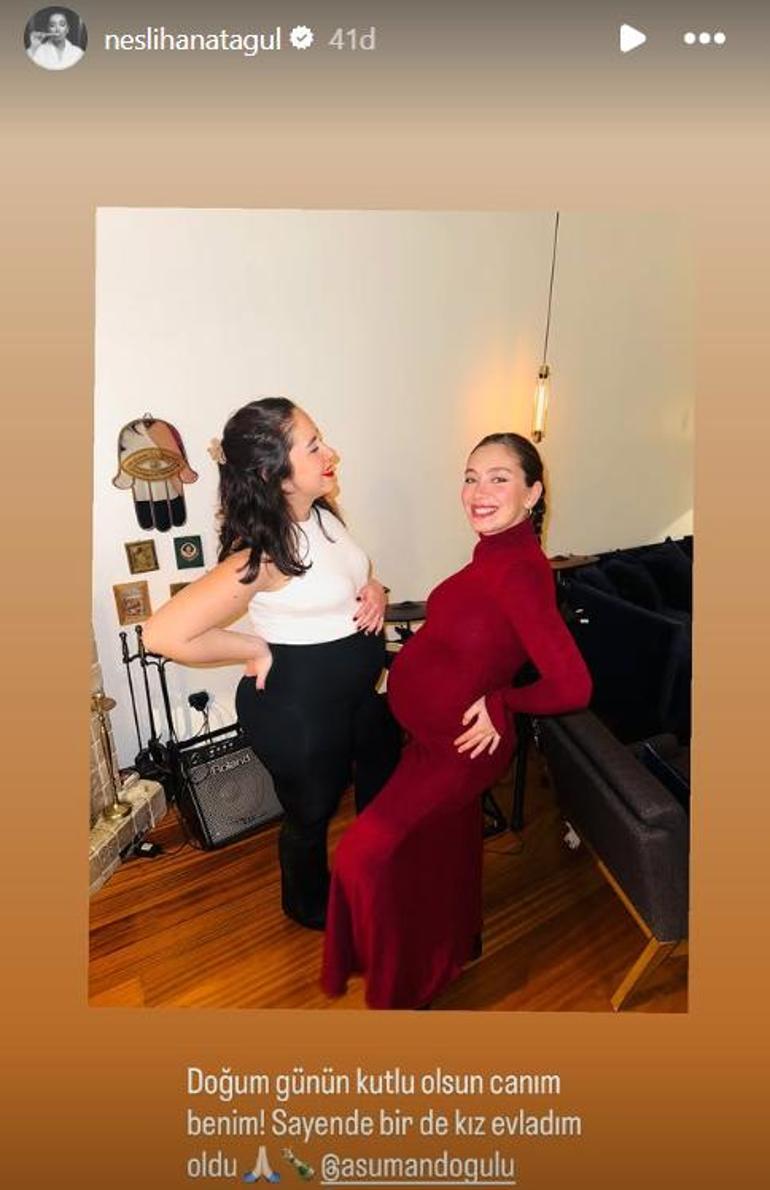 Neslihan Atagül görümcesinin doğum gününü kutladı Sayende bir kız evladım oldu