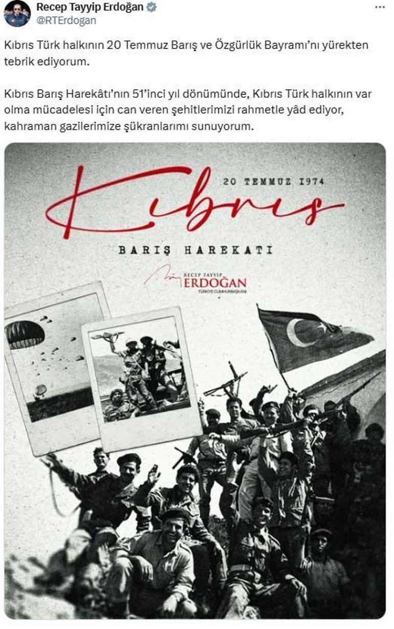 Cumhurbaşkanı Erdoğan KKTCde
