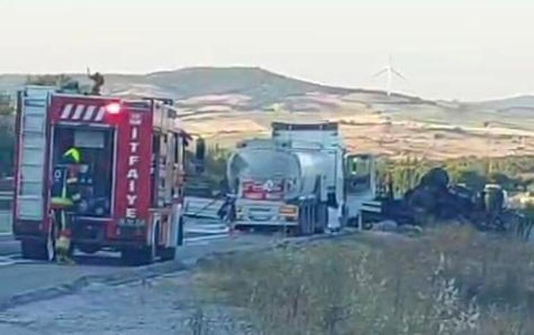 Susurlukta TIR ile akaryakıt tankeri çarpıştı: 1 Yaralı