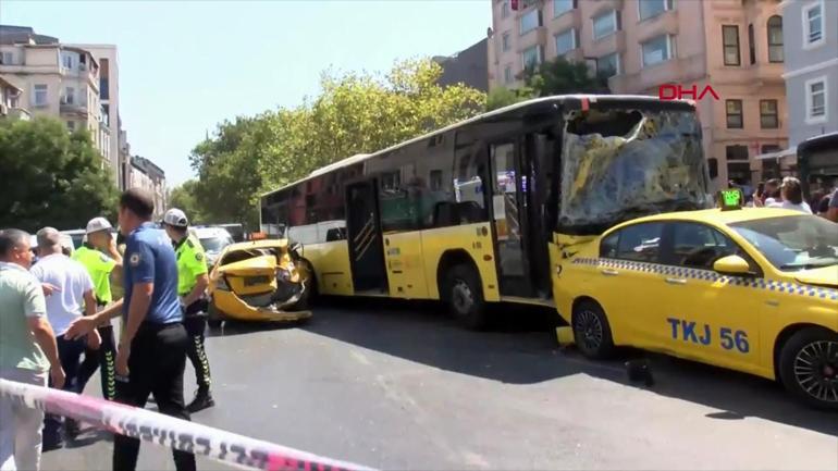 SON DAKİKA... İstanbul Beyoğlunda zincirleme kaza Yaralılar var
