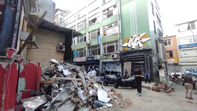 Beyoğlunda büfedeki patlama anı kamerada Hasar gündüz ortaya çıktı