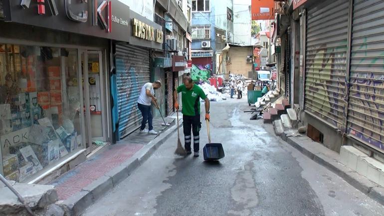Beyoğlunda büfedeki patlama anı kamerada Hasar gündüz ortaya çıktı
