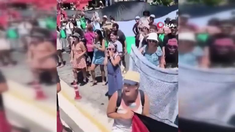 Yunan Adası’nda İsrail protestosu: Turistlere giriş engeli