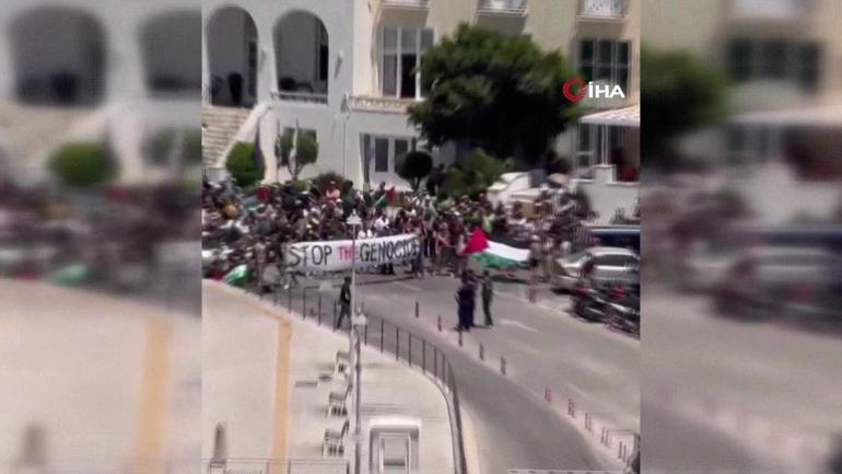 Yunan Adası’nda İsrail protestosu: Turistlere giriş engeli