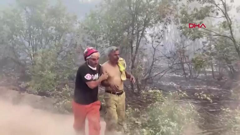 Yanıyorum, su verin diyerek yardım isteyen orman işçisi yoğun bakımda