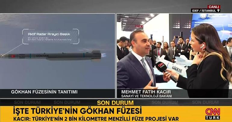 İşte Türkiyenin Gökhan füzesi... Bakan Kacır: Türkiye artık oyun değiştirici konumda