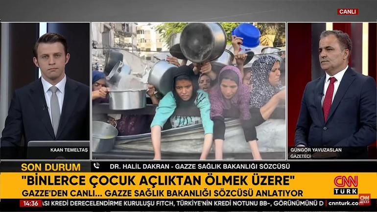 Gazze Sağlık Bakanı Dakran, CNN Türk ekranlarından dünyaya seslendi: İsrail açlığı silah olarak kullanıyor