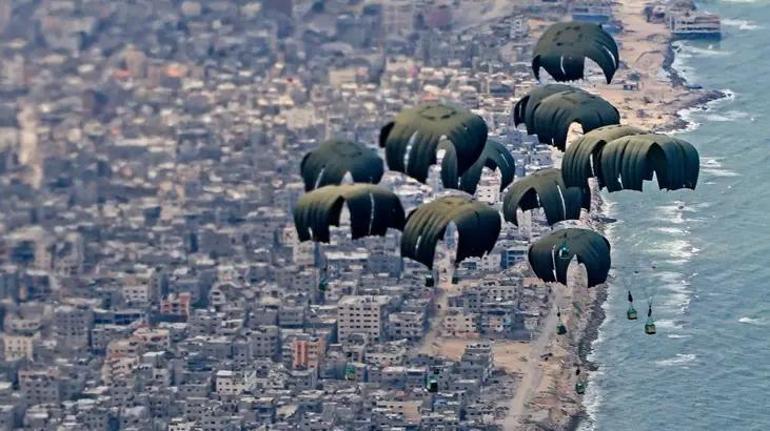Gazzede son durum: Paraşütle yardım planı, Hava saldırısında ölmek mi, açlıktan ölmek mi