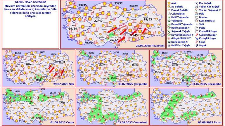 Son dakika... Meteoroloji haritayı güncelledi İstanbul ve birçok kent için sağanak alarmı