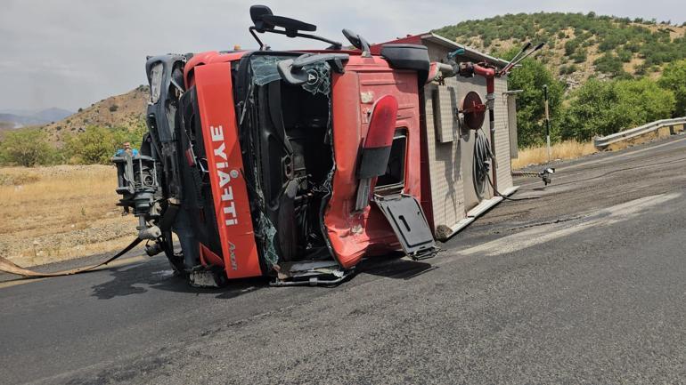 Diyarbakırda yangına giden itfaiye aracı devrilmişti Acı haber: İtfaiye eri Haydar Öz hayatını kaybetti