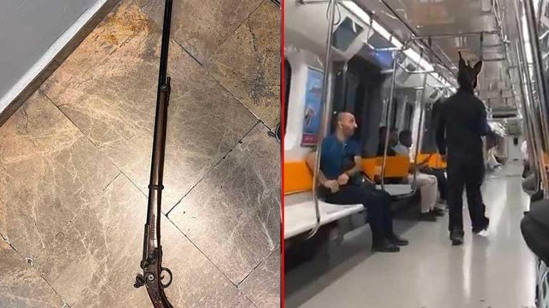 Yer: Sarıyer Metroda tavşan kostümlü tüfekli genç gözaltına alındı