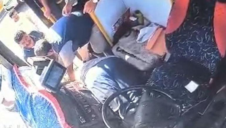 Otobüs şoförü kalp krizi geçirdi Faciayı yolcu önledi
