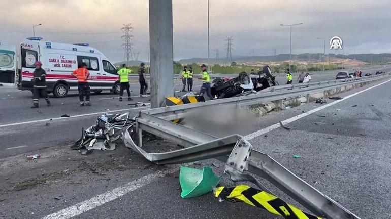 Kuzey Marmara Otoyolunda feci kaza: Anne öldü, eşi ve 3 çocuğu yaralandı