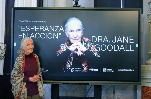 Goodall, 2 Mayıs'ta Malaga'da kendisi adına yapılan bir etkinliğe katıldı