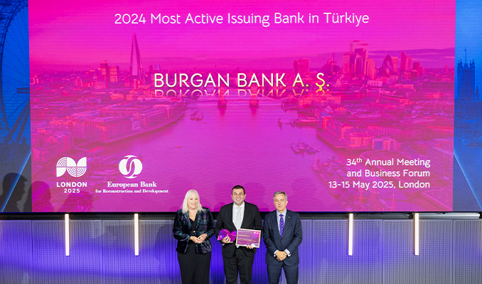 Burgan Bank, EBRD tarafından “Türkiye’nin En Aktif Amir Bankası” seçildi