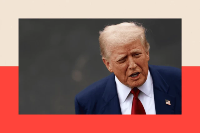 ABD Başkanı Donald Trump'ın yakın çekimi. 