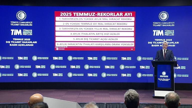 SON DAKİKA | Bakan Bolat: Temmuz ayı ihracat rekoru kırıldı