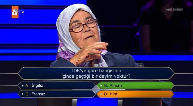Kim Milyoner Olmak İstere Günay Teyze damga vurdu Bir milyonluk soruyu açtırdı