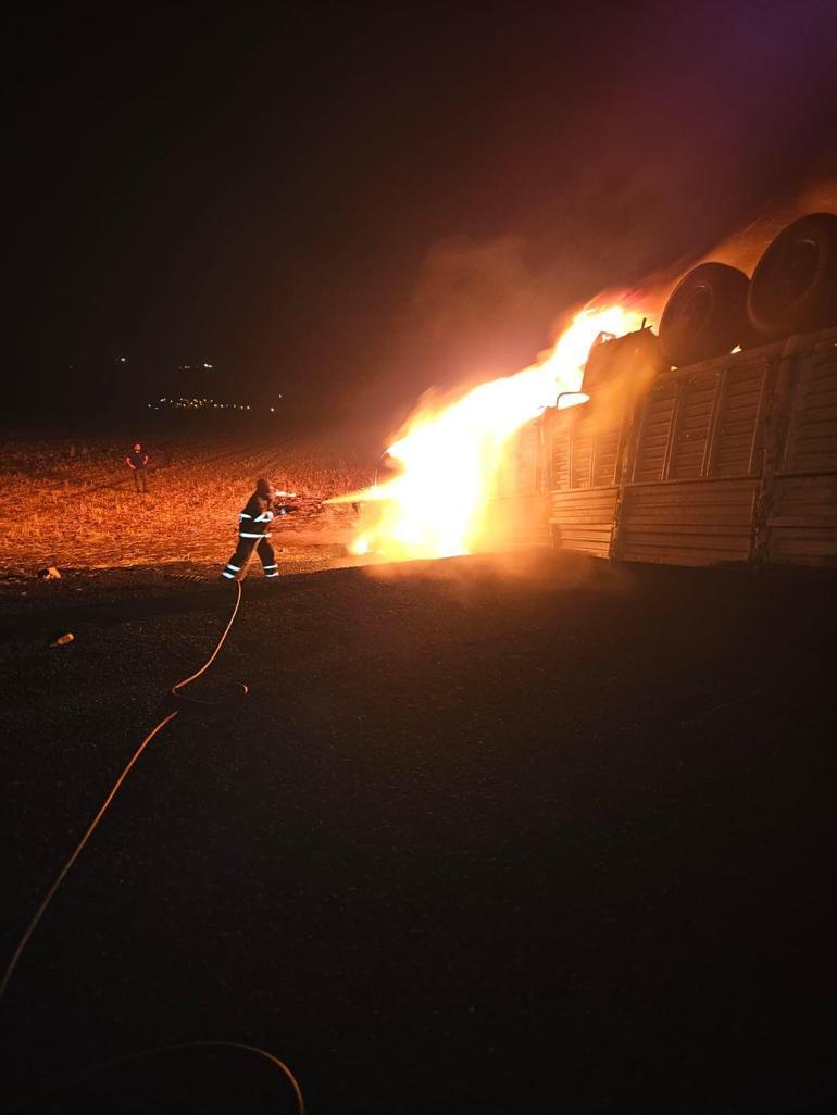 Mardinde feci kaza: TIR’ın şoförü yanarak öldü