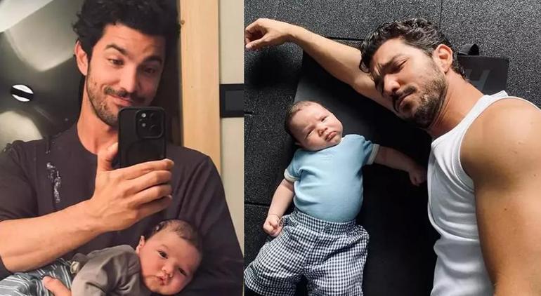 Pınar Deniz ve Kaan Yıldırım çiftinden yeni aile pozu İşte minik Fikret Hakanın son hali
