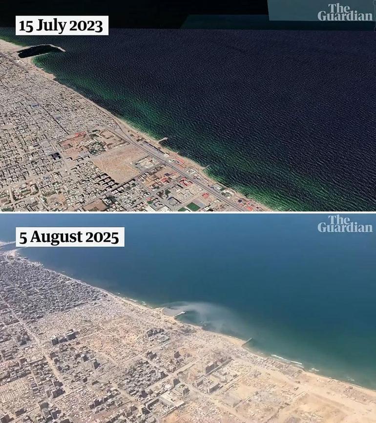 Gazze haritadan siliniyor İsrailin yasağına rağmen görüntüleri yayınladılar...